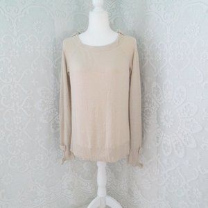 Lauren Conrad Gold Metallic Pullover Sweater